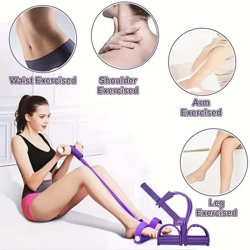 Home Gym Resistance Bands - 1Pc 4 Elastic Tubes, Suitable For Full Body Exercises, Abdominal Exercises, Rowing Machines And Fitness Equipment