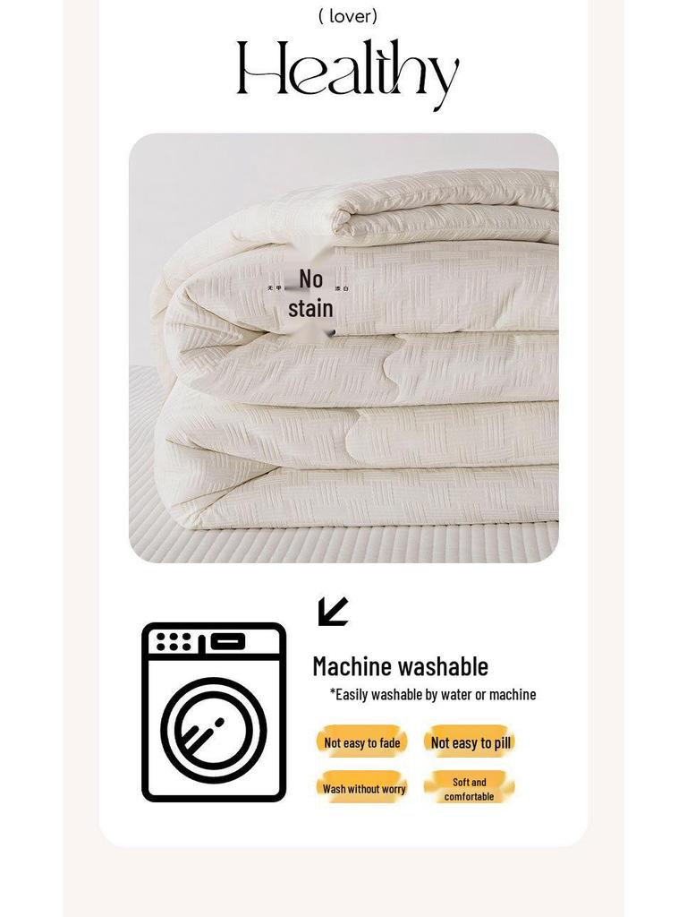 2025 A-Class Washed Cotton Waffle Soybean Winter Quilt Blanket Comforter Core - Thickened Solid Color