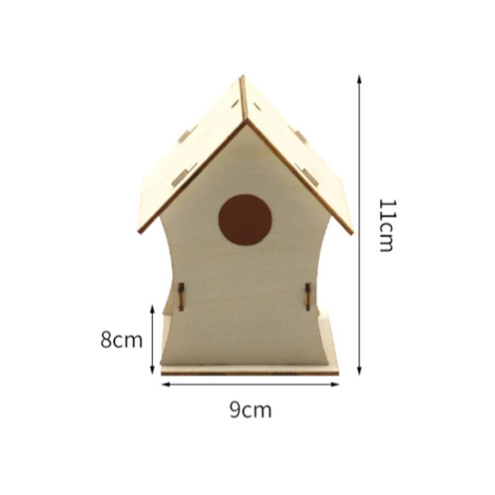 Wooden Bird Nest Hous DIY Hummingbird Cages Easy To Assemble Hanging Birdhouse  Outdoor