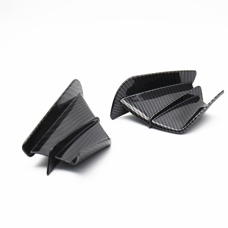 Universal motorcycle side fenders with glossy carbon coating, forged, with air deflectors