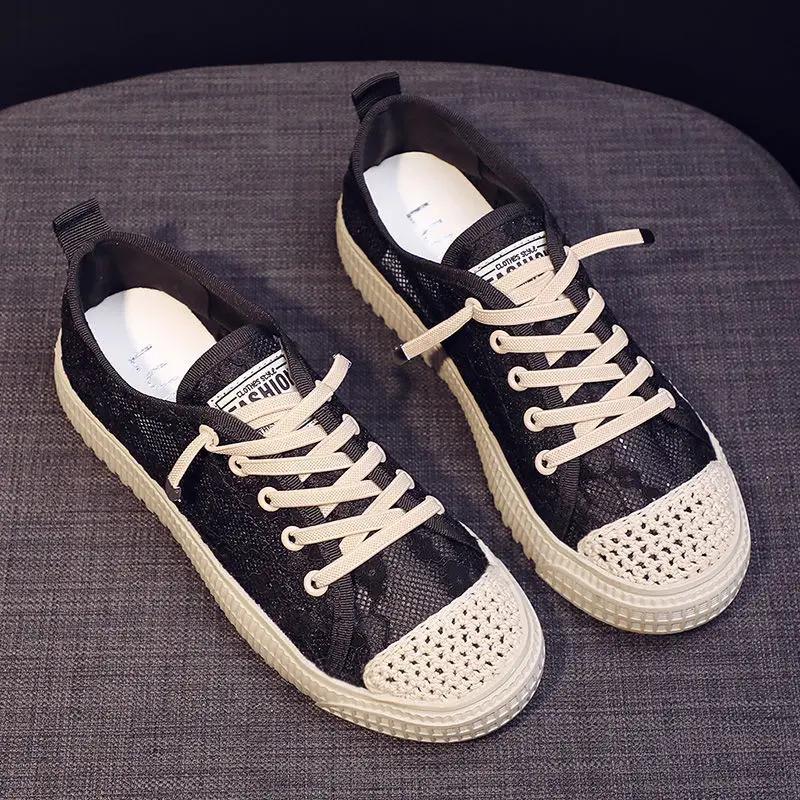 Fashion Korean Fashion Flat Mesh Breathable Shoes for Women High Quality Deals 2025 Cheap Daily Routine 39 Stylish Trends Woman Footwear