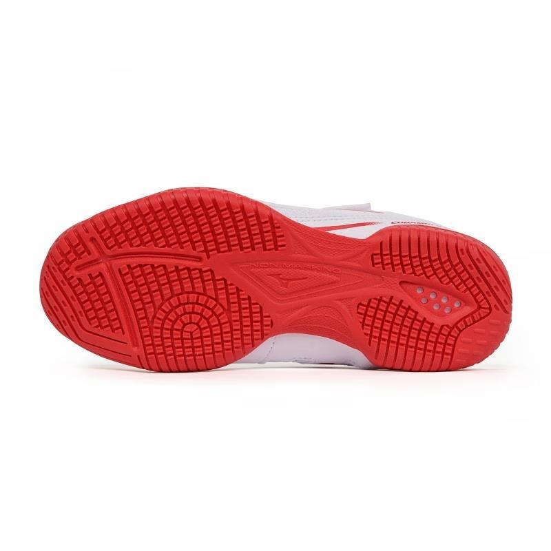 Mizuno Kids Low Top Training Shoes White Red 81GA207162