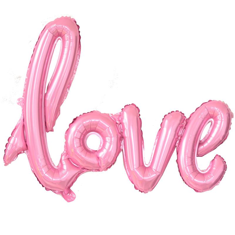 Large One-Piece Love Balloon Valentine'S Day Balloon Wedding Decoration Aluminum Film Balloon Wedding Room Arrangement Qixi Festival