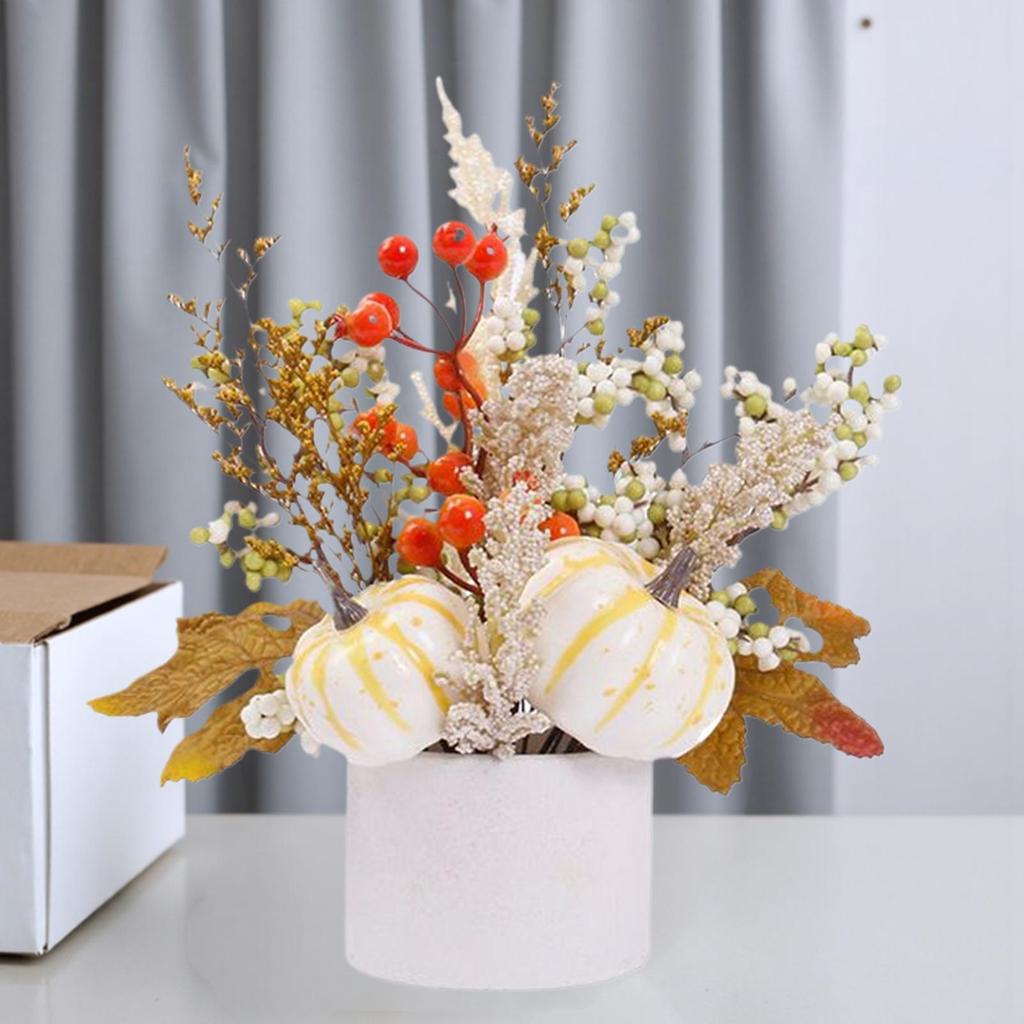 Fall Centerpieces Halloween Pumpkins Fall Decor Table Centerpieces Artificial Plants Party Supplies For Halloween Office Autumn