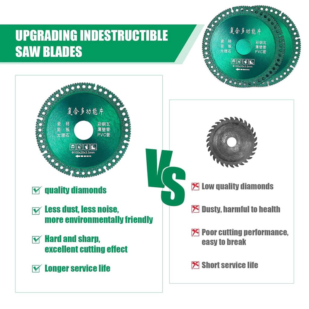 1/3Pcs Diamond Saw Blade Cutting Disc Composite Multifunctional Cut Saw Blade Tile Rock Plate Marble Saw Blade for Angle Grinder