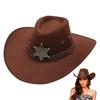 Artificial Suede Sun Sunscreen Cap Wide Brim Party Cosplay Hat Unisex Jazz Hat
