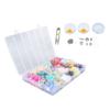 3mm Painted Glass Beads Set 24 Grids Alloy Pendant Jewelry Making DIY Bracelets Accessories About 14400pcs