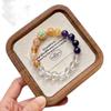 Natural White Crystal Honey Milk Cover Yellow Tower Crystal Amethyst Contrasting Color Bracelet Bracelet.