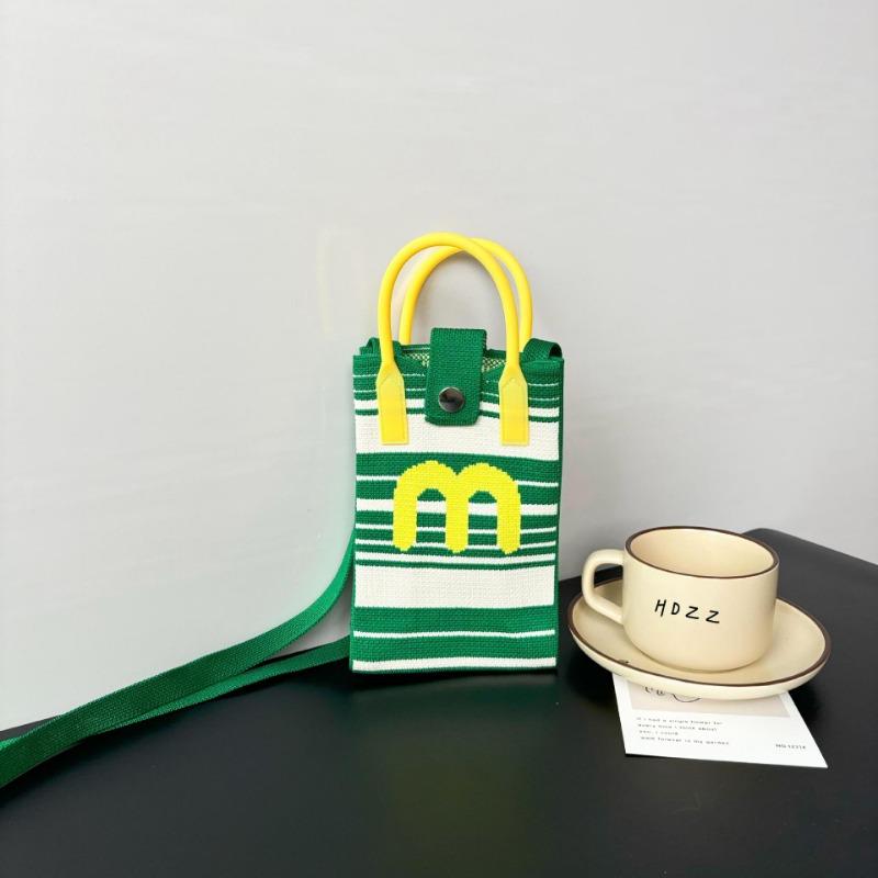 Mobile phone bag flower knitted bag niche versatile shoulder messenger bag trendy tote bag flower knitting