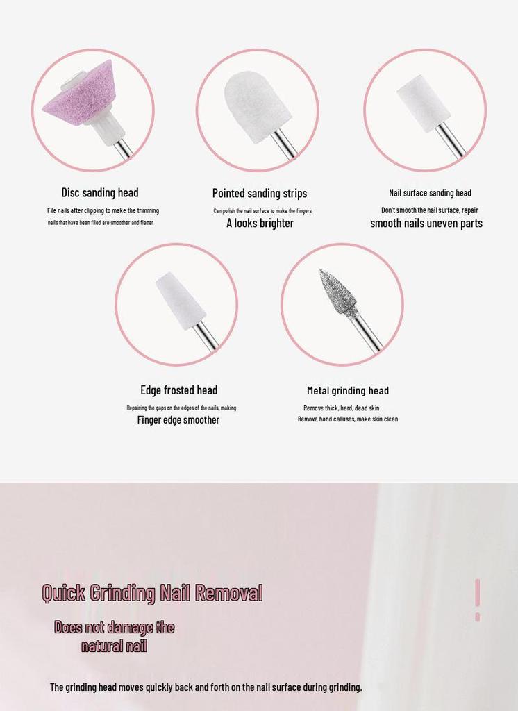 Electric Nail Grinder for Manicure & Pedicure – Portable Pen-Style Cuticle and Thick Nail Remover