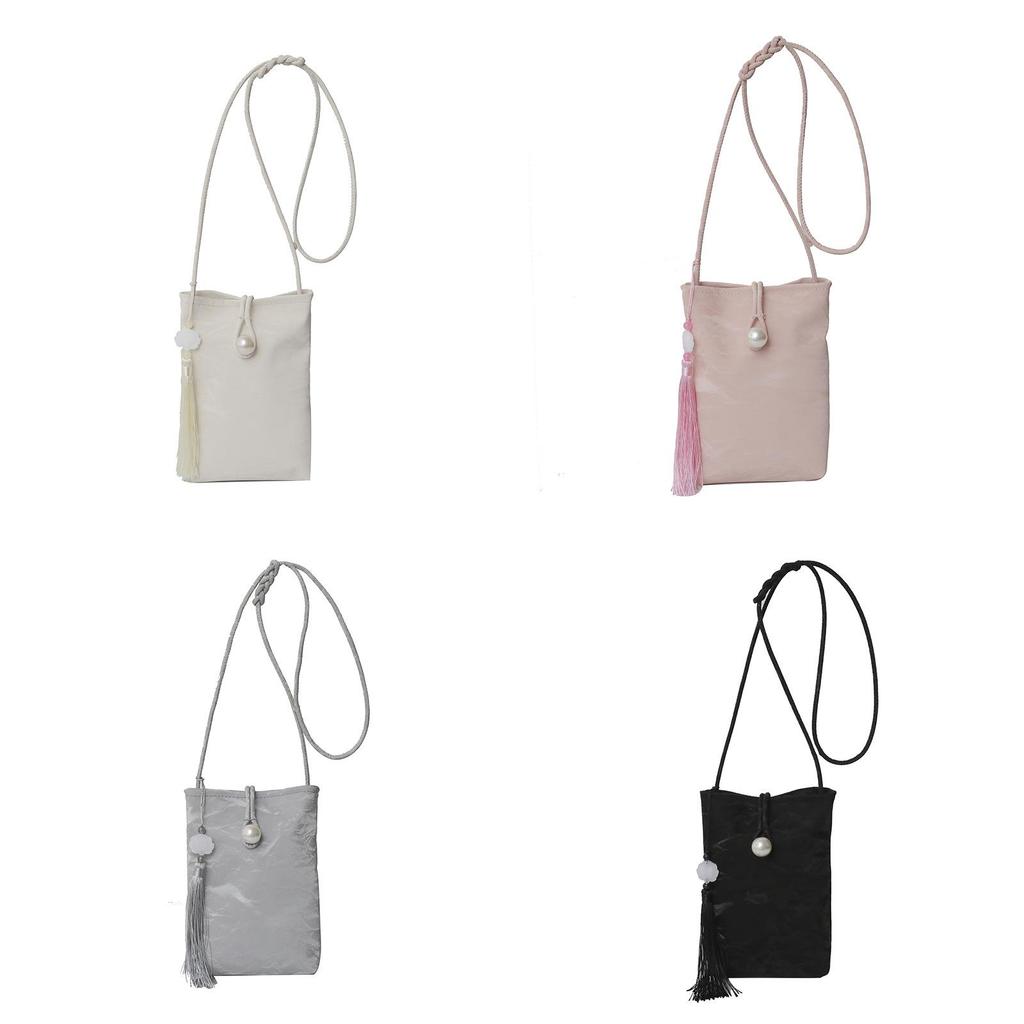 New Chinese Style Womens Summer Crossbody Bag With Pearl Phone Pocket For Daily Casual Use