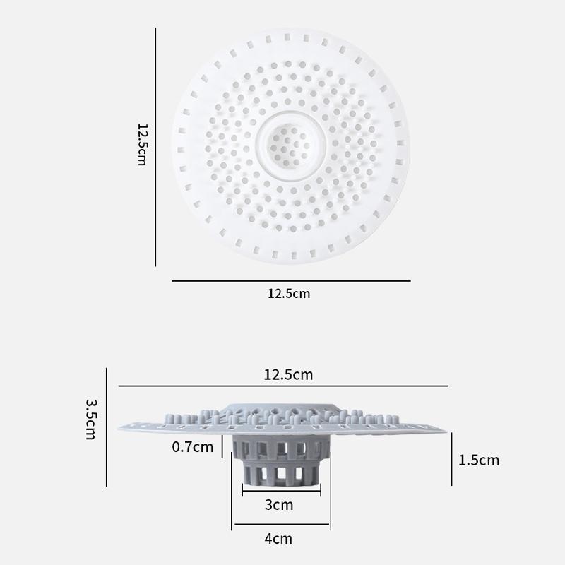 1Pcs Anti-blocking Sink Strainer Round Shape Hair Filtration Drain Filter Silicone Soft Floor Drain Waste Catcher Kitchen