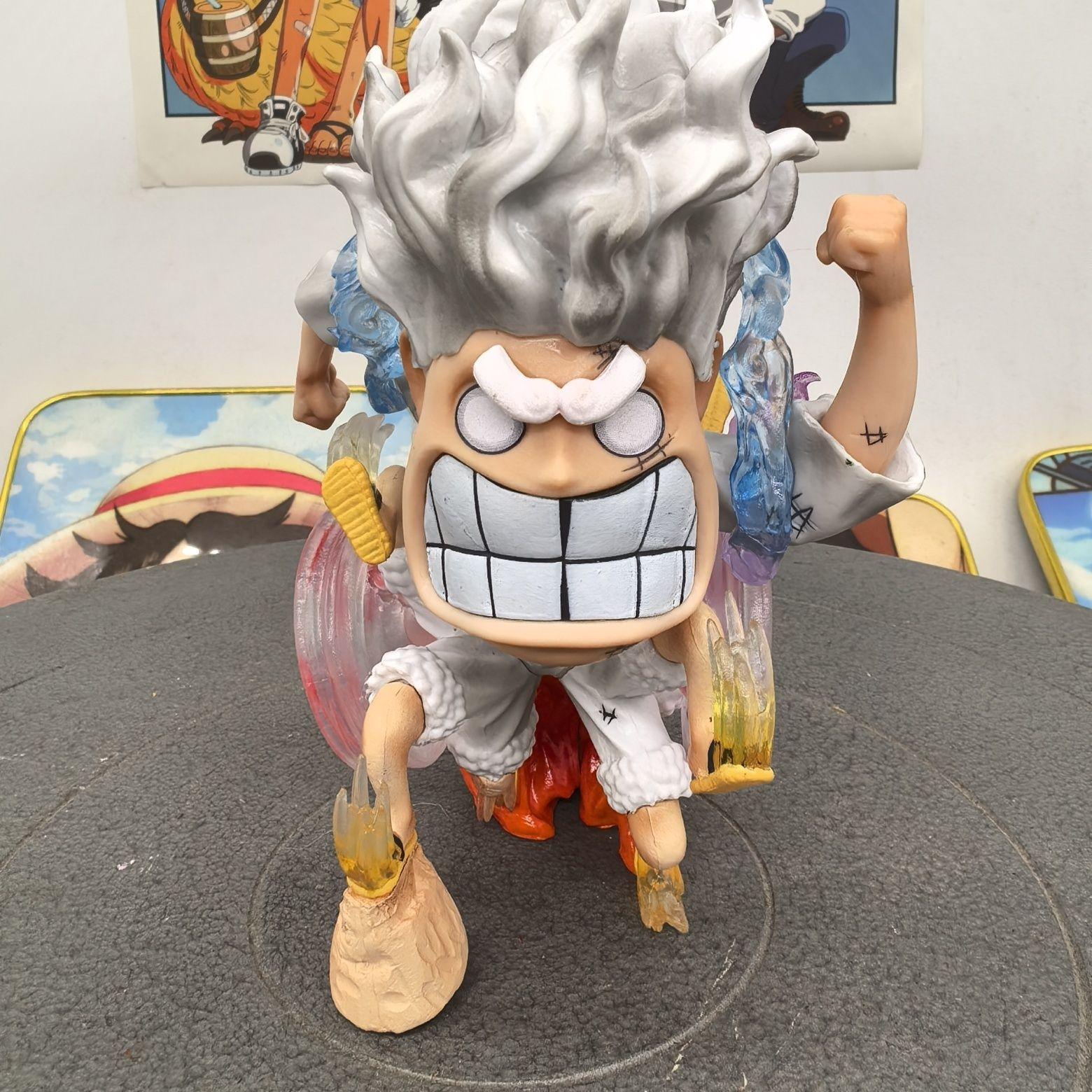 

Anime One Piece Nica Luffy Five Speed wind And Fire Wheel Luffy Action Figure Figurine Model Toy Desktop Ornament Birthday Gift