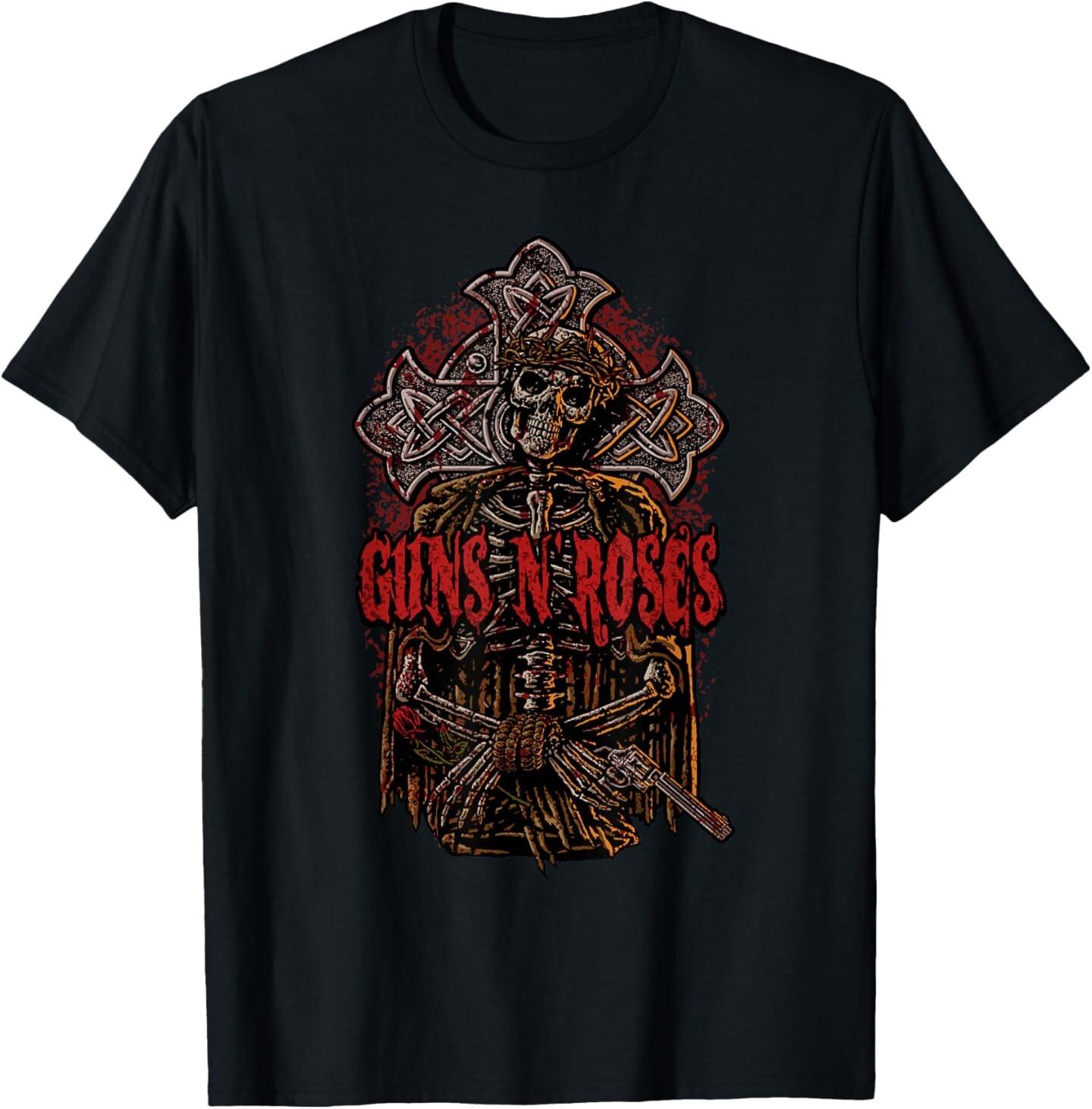 

Официальная футболка Guns N Roses со скелетом Мужские Женские Футболки Топ 2XL
