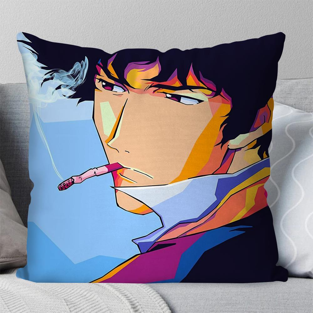 Animation C-Cowboy B-Bebop Spike Pillow Case Square Pillow Bedroom Sofa Leisure Comfort CushionLiving Room Home Decoration 40X40