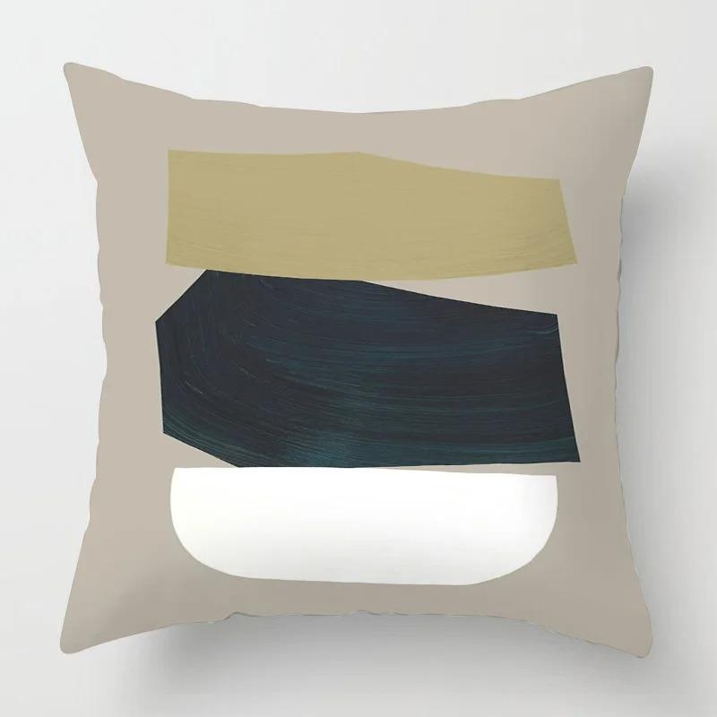 Housse De Coussin Style Géométrique Abstrait, Taie D'oreiller Décorative Moderne Pour Canapé-lit