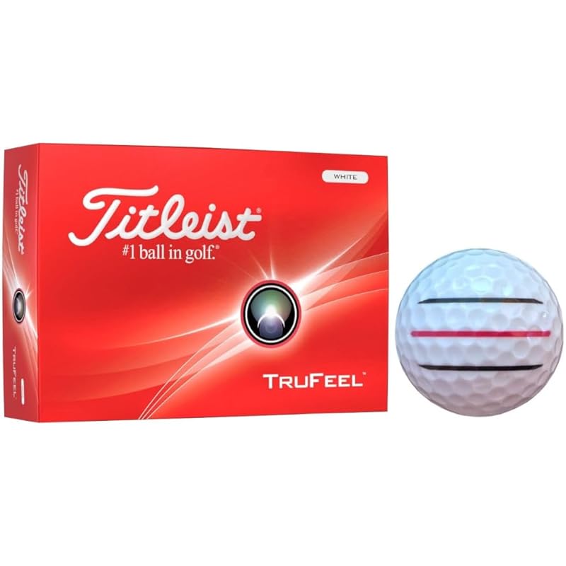 

[Hapiraki_Golf Line] titleist golf ball TRUFEEL true feel 24 year model (1 dozen white_3 lines)