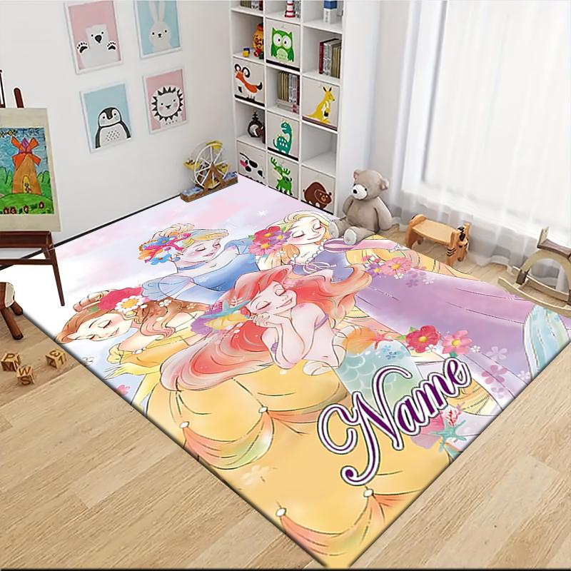 Custom Name Tinkerbell's Magical Night Carpet Rug Customizable Soft Washable Anti-Slip Home Living Room Sofa Mats Personalized Rug. 0909356