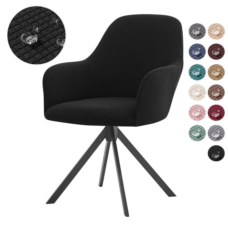 

Потовщений чохол для високого крісла Водонепроникний чохол для поворотного офісного крісла Пилозахисний чохол Дім Готель Обідній стілець Чохол для стільця Висококласний 51*48*17cm чорний