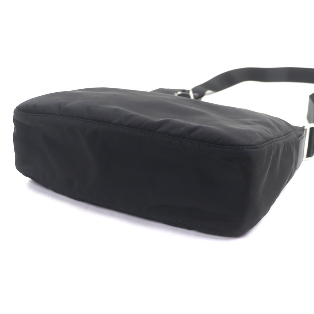 Excellent PRADA Shoulder Bag Black Nylon Mens 1BC421 Used