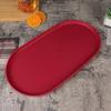Yousheng Stackable Fruit Plate Oval Shaped Reusable Dessert Tray Thickened Food Serving Platter for Camping Coffee Table Snacks Food Prep