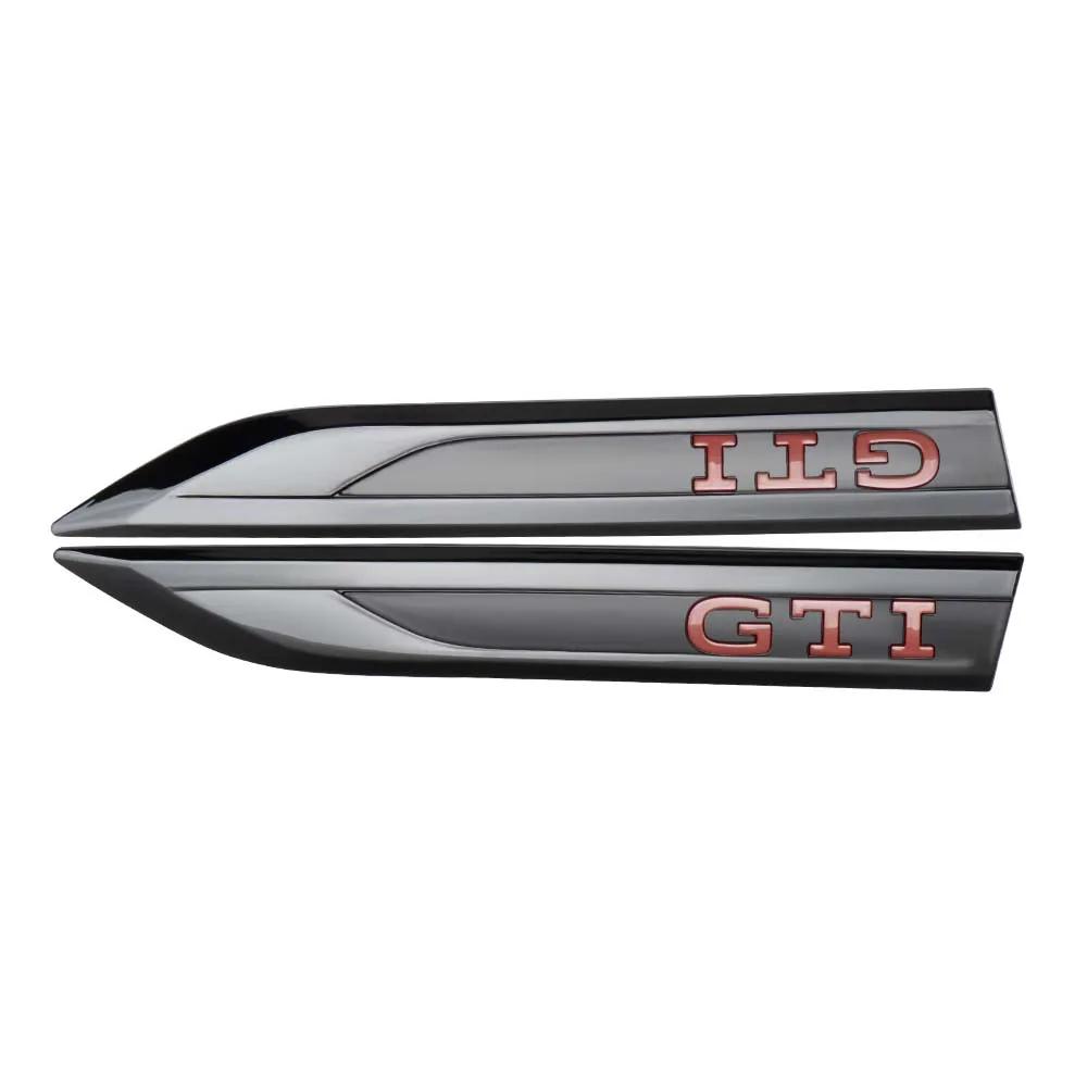 

2 шт. ABS Эмблема-наклейка на боковое крыло автомобиля - Декоративные аксессуары для кузова автомобиля для Polo Passat B5 B6 B7 T4 T5 Golf 4 5 6 Tiguan Jetta GTI чёрный/красный