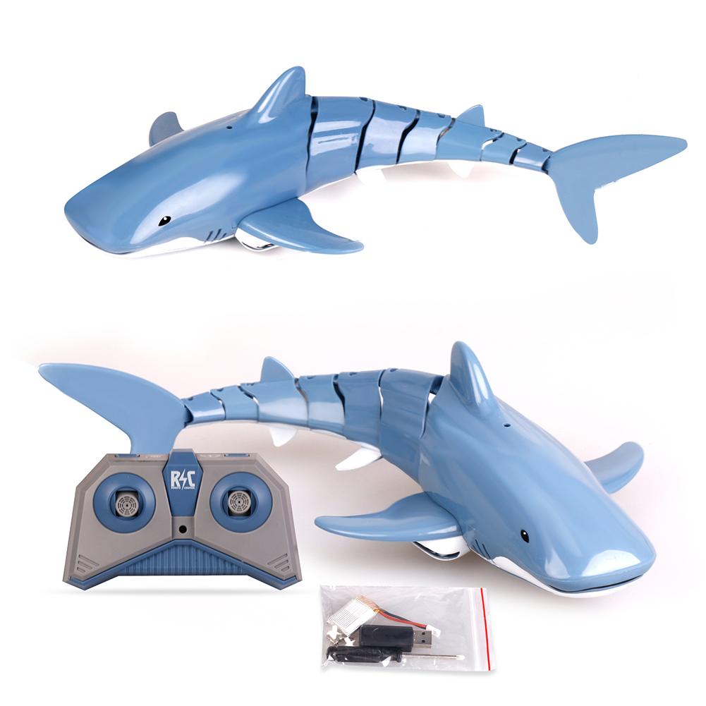 Remote Control Shark Toy For Kids 4CH Waterproof 2.4G RC Boats Water Pool Toy Christmas Birthday Gifts For Boys Girls