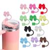 Cartoon Bow Straw Cap & Stopper for Stanley Cup, 10mm Silicone