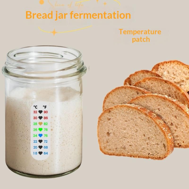 Brot Gärthermometer Digitaler Aufkleber Präzises Temperaturpflaster für Heimbäcker Küchen-Gärungsmonitor
