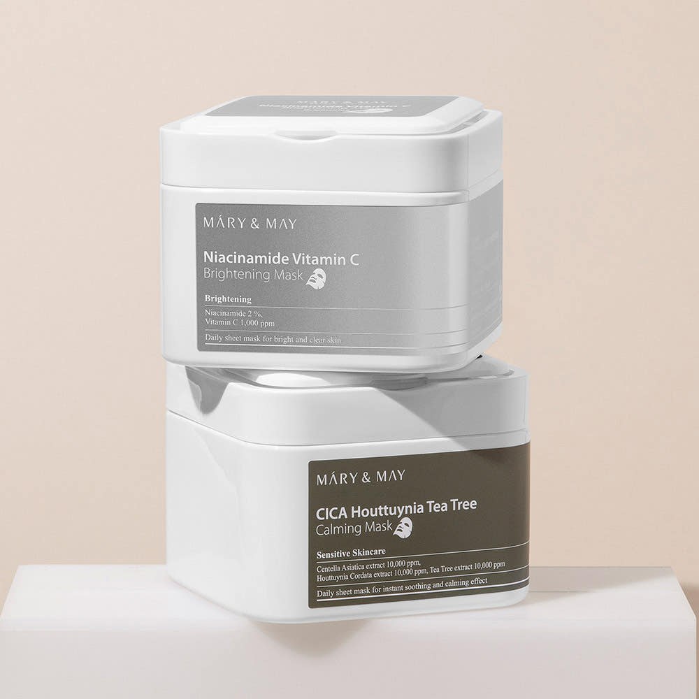 MARY&MAY Niacinamide Vitamin C Brightening Daily Sheet Mask 30 Sheets Pull Out Type Radiance Skin Tone Care