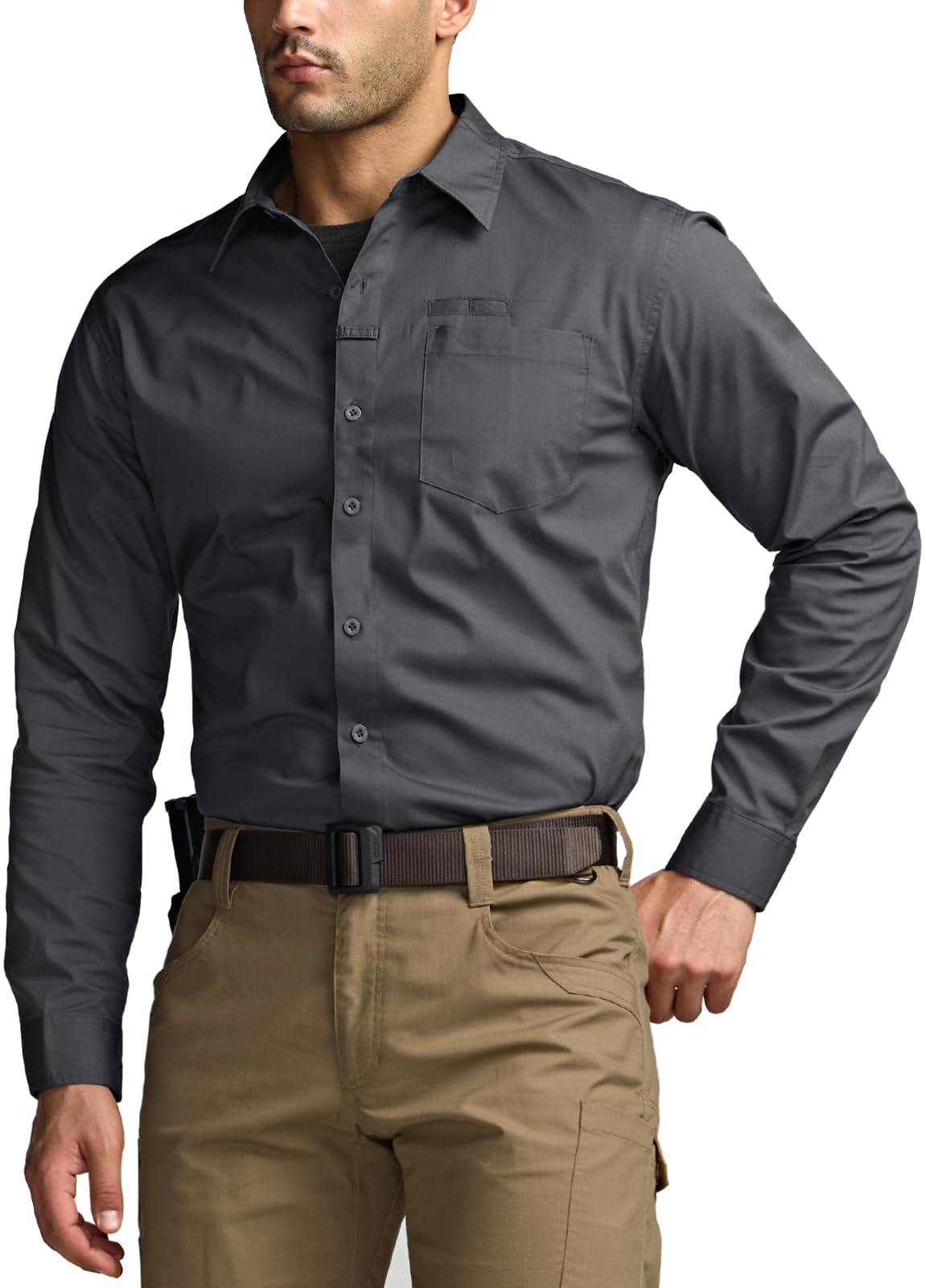 

CQR Long Sleeve Military Shirt UV Perfect for Casual Everyday Outdoor Activities like and Available in Plus Sizes Men s (Stain Resistant, Breathable,