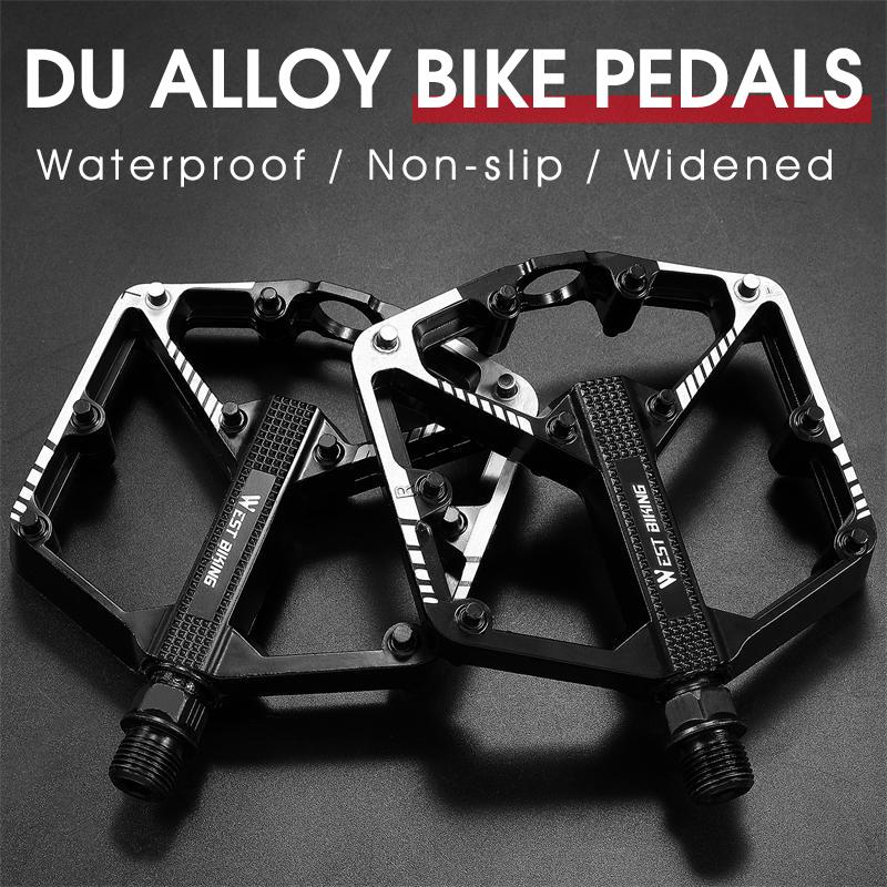 

WEST BIKING Bicycle Pedals Sealed DU Bearing Nonslip Pedal Mountain Road Bike Cycling oy MTB Pedal Bicycle Accessories
