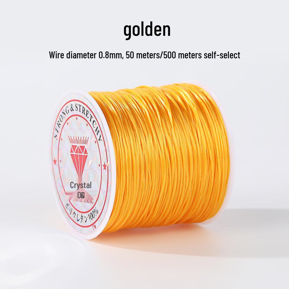 0,8 mm Elastisk Spandexsnöre, 50 m - Idealisk för DIY-armband, vävning och pärlbroderi