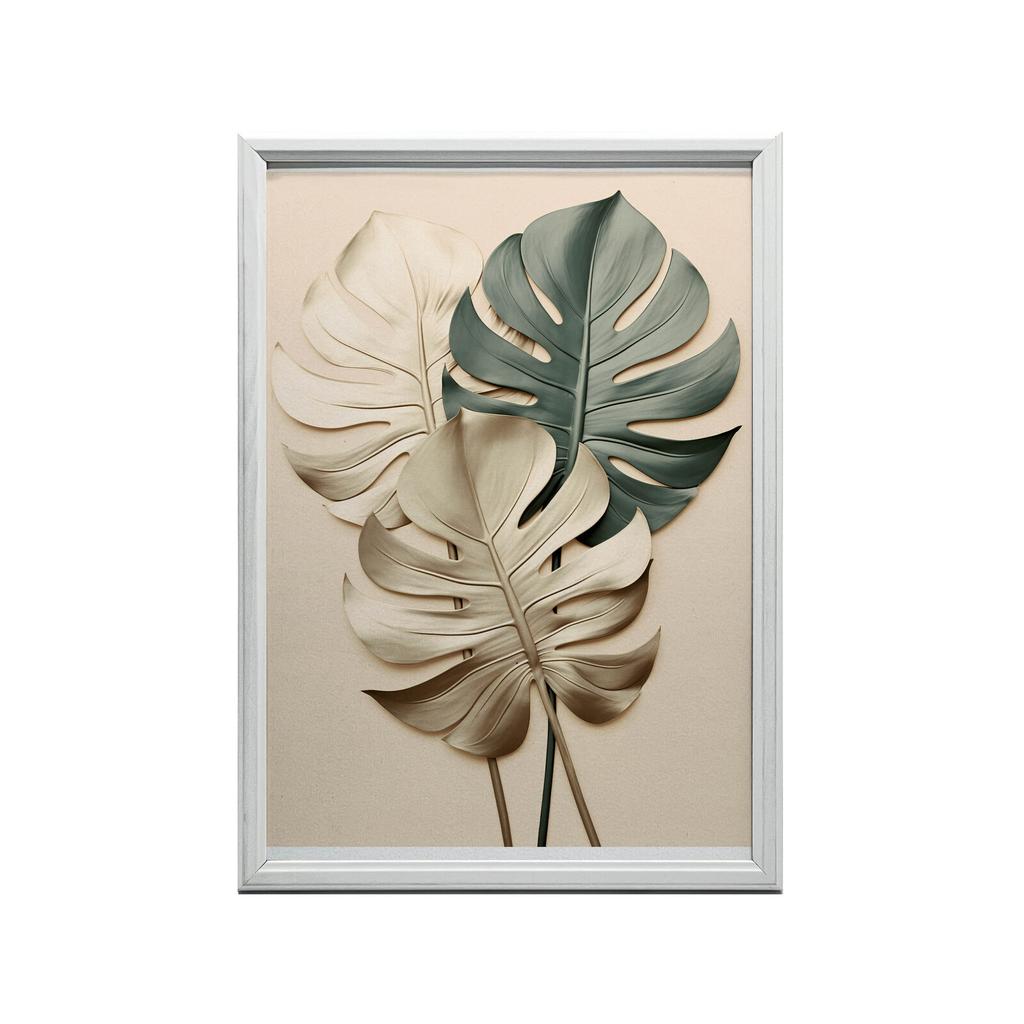 Złota Monstera Złota Monstera, 40X50 Cm, Bez Ramy, Papier Matowy 230 Gsm