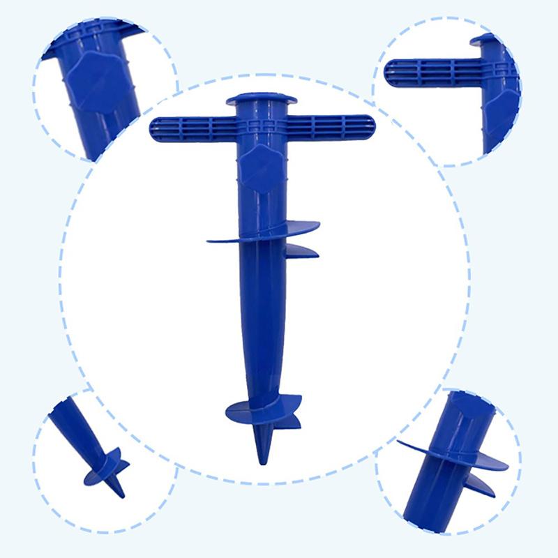 5PC Umbrella Base Adjustable Plastic Sun Beach Patio Sand Ground Fixing Tools Anchor Stand Spike Auger Keep Holder Garden Access