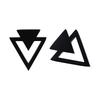 Vnox Cool Punk Triangle Stud Earrings for Men Jewelry, Anti Allergy Stainless Steel Geometric Ear Clip Accessory,1 Piece/ Pair