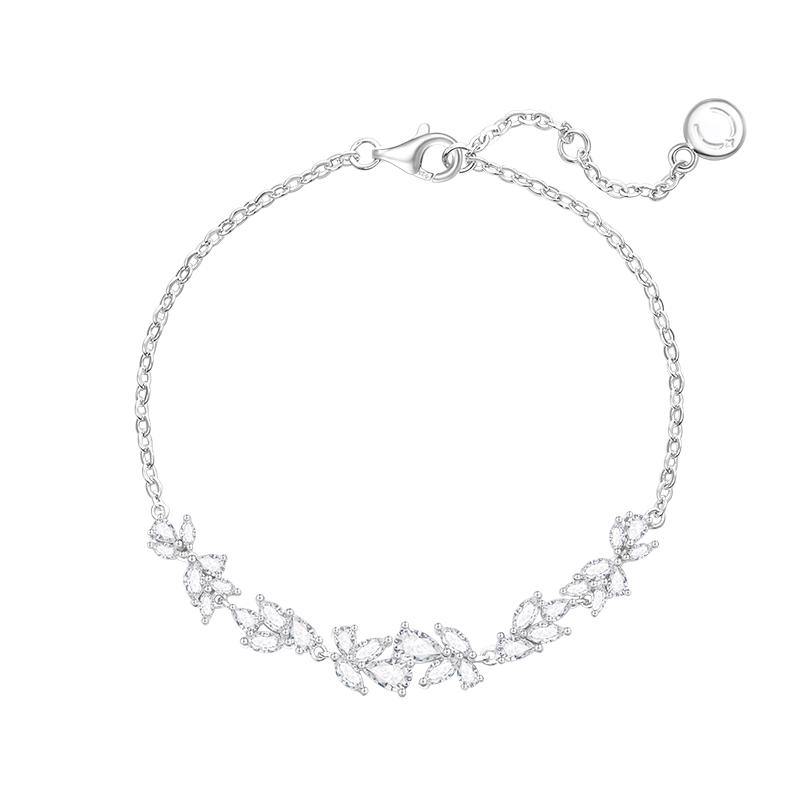 Fanci Wisteria Flower Silver Bracelet