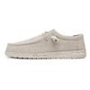 Men's Large Casual Korean Style Loafers - Breathable Light Canvas Slip-Ons