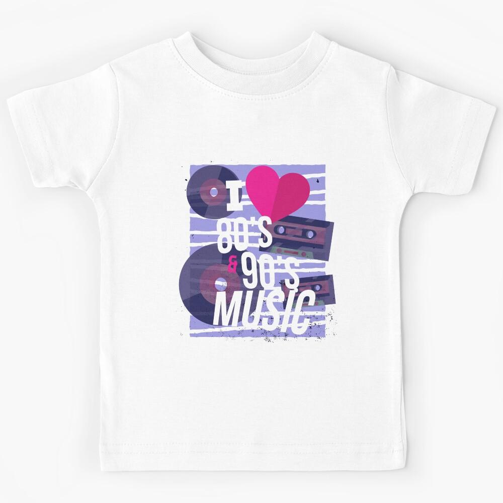 Retro 90s And 80s Music Love Kids T-Shirt 110