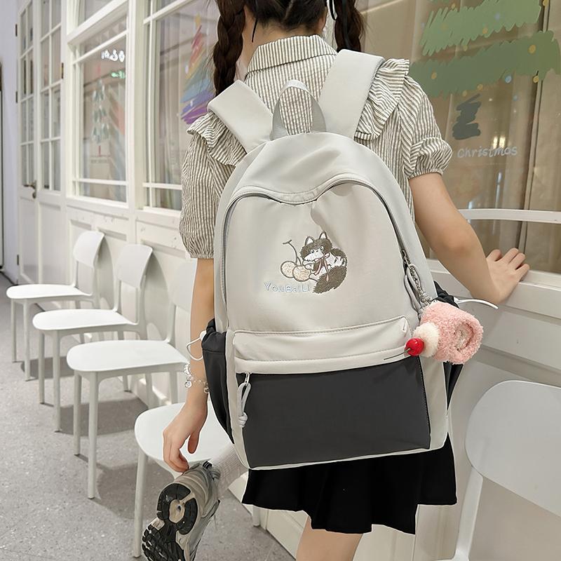 Contrast Color Backpack Student Schoolbag Children's Cartoon Backpack