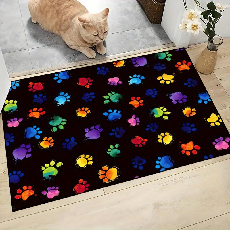 

Puppy Paw Print Welcome Doormat Stain-Resistant and Durable Entrance Hallway Doormat Bathroom Mat Home Decor 40x60cm 16x24inch