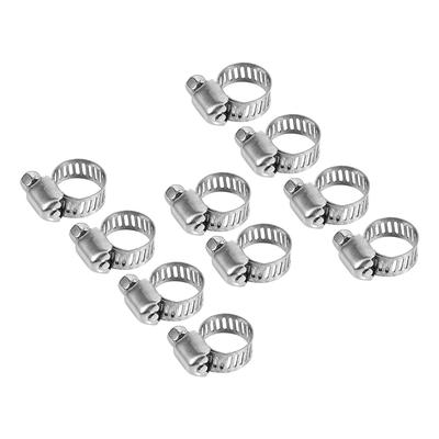 10 Pcs Adjustable Stainless Steel Drive Hose Clamps Fuel Line Worm Clips 38"12