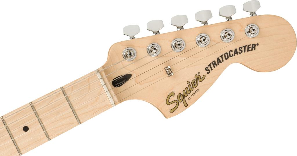 Squier by Fender Affinity Series™ Stratocaster® Electric Guitar, Maple Fingerboard, White Pickguard, Black Soft Case