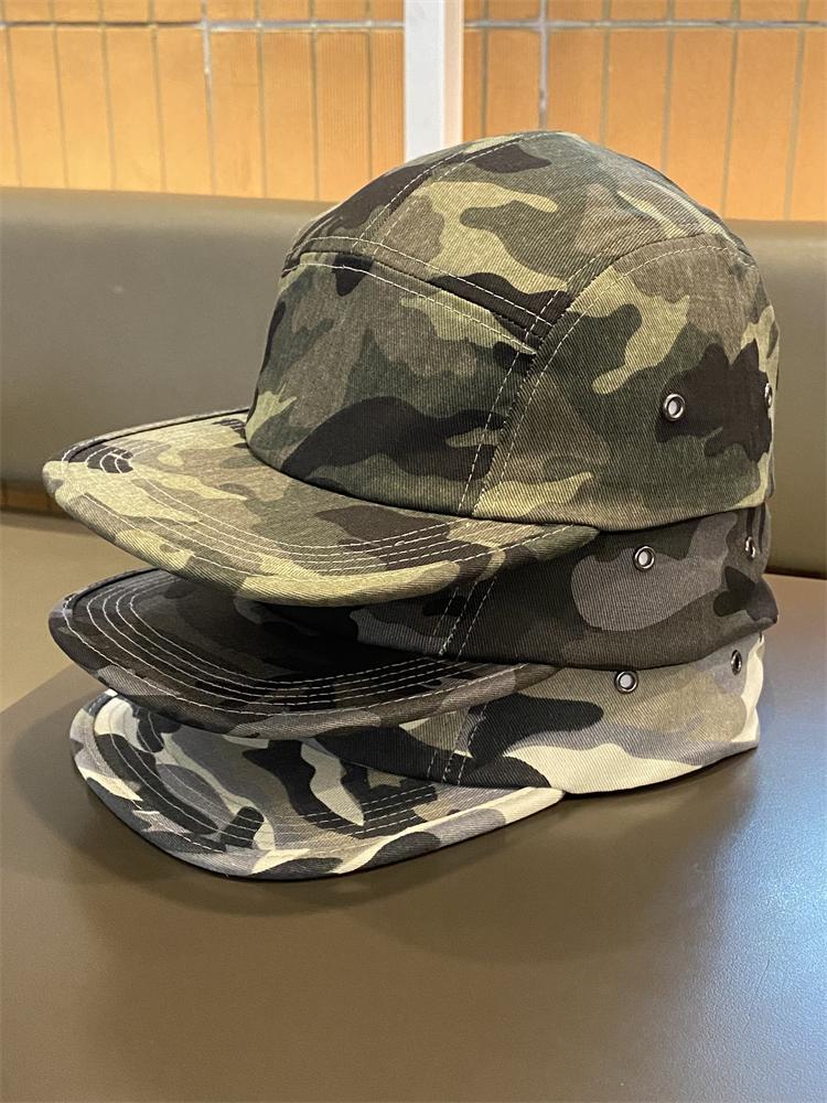 Spring Summer Camouflage Hat Men's Flat-brimmed Hip-hop Baseball Cap Women's American Retro Sunshade Street Sun Cap