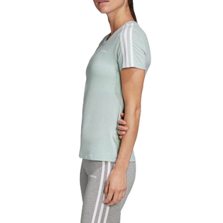 Adidas Cotton Sport Short Sleeve T-Shirt Women Tops Light-Green FM6429