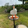 Divertente decorazione di anatra con dito medio Decorazione artigianale in resina Desktop Simpatico figurine di anatra Scultura Statua Ornamento Home Office Decor Regalo di inaugurazione della casa