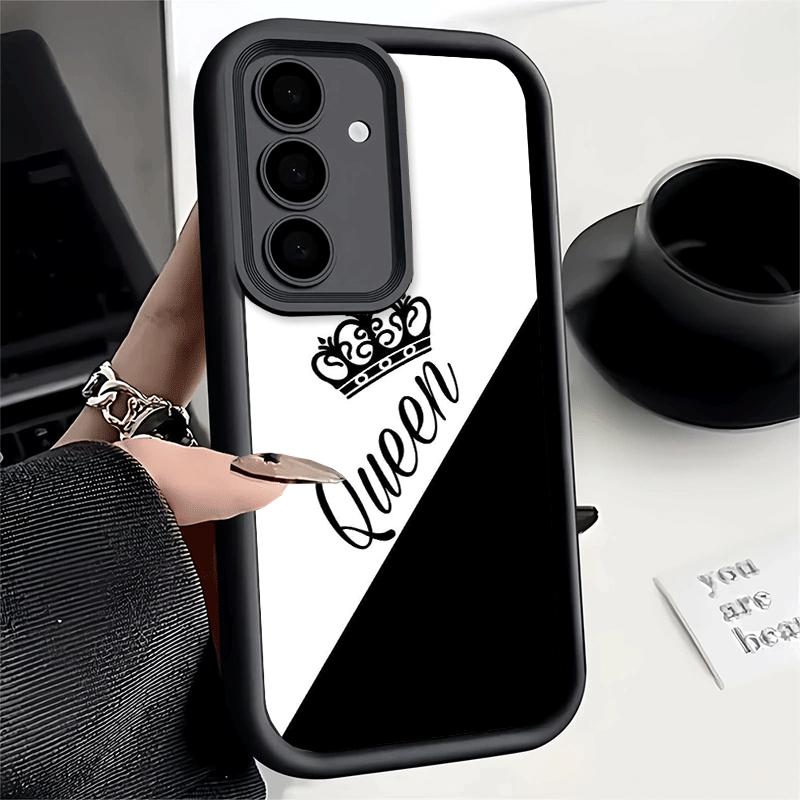 Phone Case for Samsung Galaxy S26 S25 Ultra S24 FE Queen King Couple Theme Shell S23 Plus S22 + S21 S20 5G Soft Silicone Funda