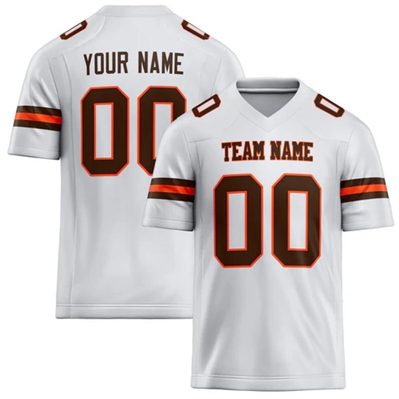 Customized Team Name Number Name Rugby T-shirt Personalized DIY V Neck White Mens Sports T Shirt Loose Quick Dry Team Uniforms