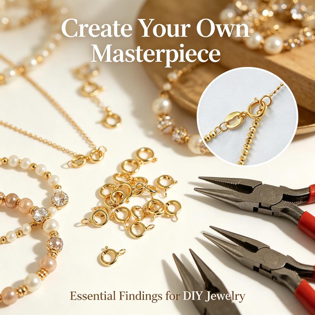 18K/14K/21K/24K Solid Gold Spring Ring Clasps Jewelry Findings for Necklace Bracelet Making Jewelry Accessories