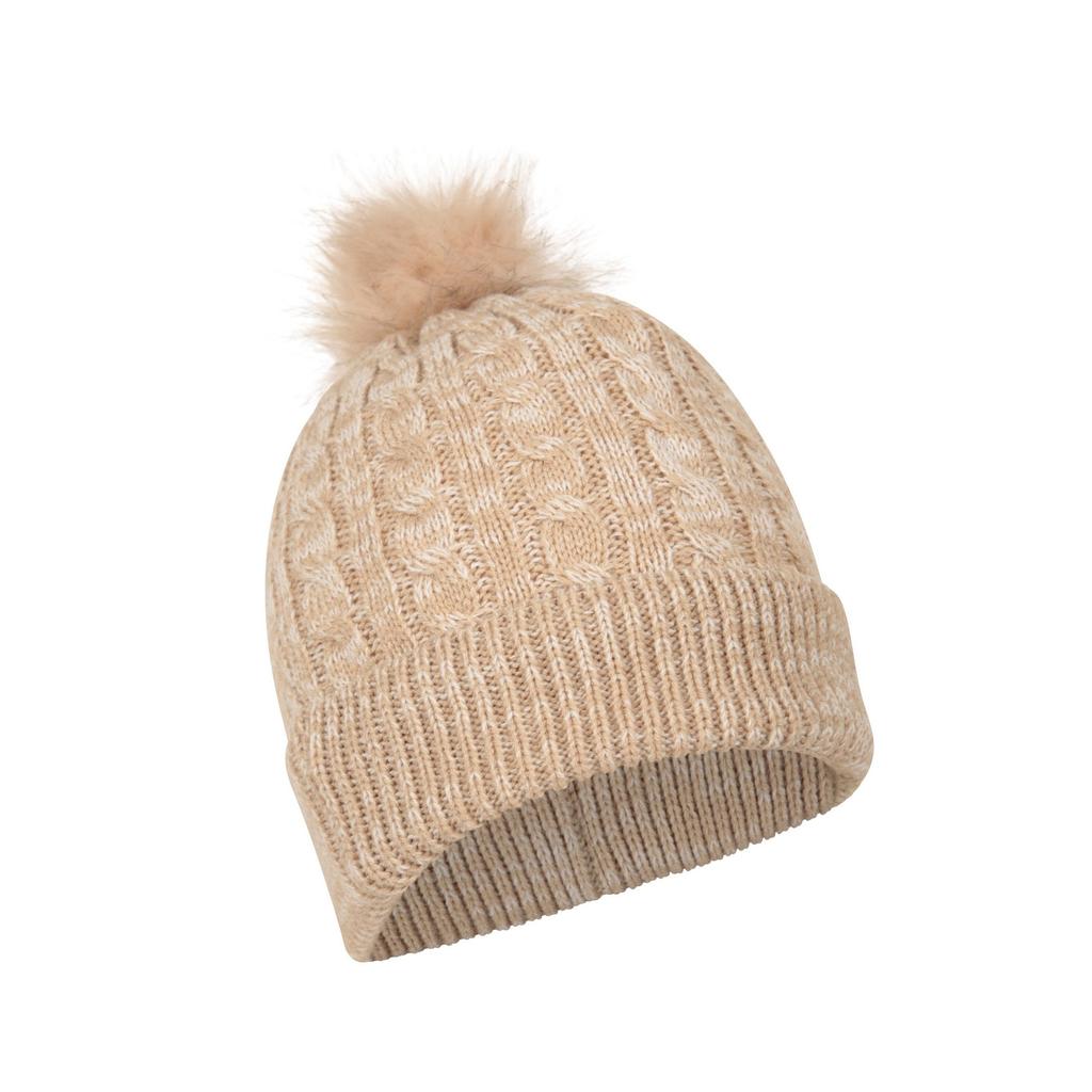 Mountain Warehouse Womens/Ladies Pom Pom Faux Fur Lined Beanie